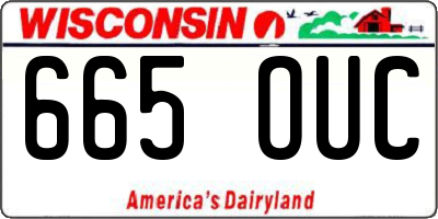 WI license plate 665OUC