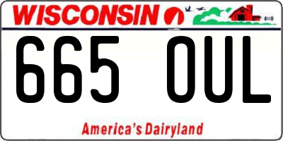 WI license plate 665OUL