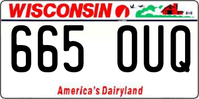 WI license plate 665OUQ