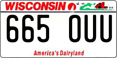 WI license plate 665OUU