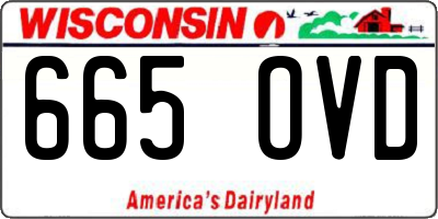 WI license plate 665OVD