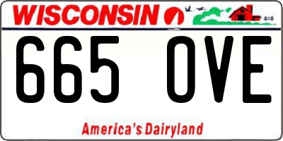 WI license plate 665OVE