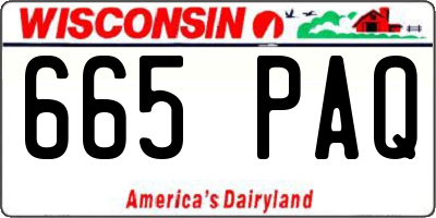 WI license plate 665PAQ