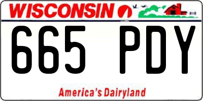 WI license plate 665PDY