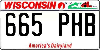 WI license plate 665PHB
