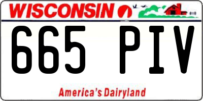 WI license plate 665PIV