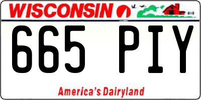WI license plate 665PIY