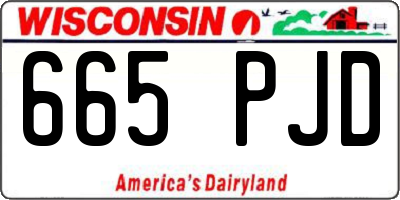 WI license plate 665PJD