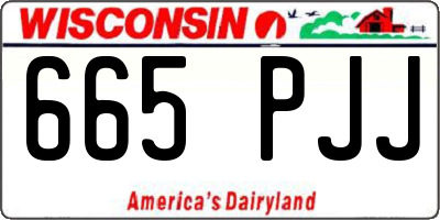 WI license plate 665PJJ