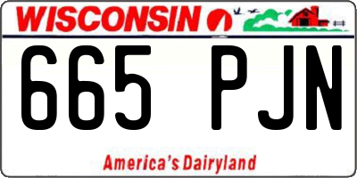 WI license plate 665PJN