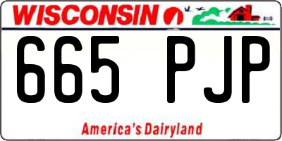 WI license plate 665PJP