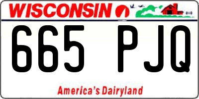 WI license plate 665PJQ