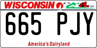 WI license plate 665PJY