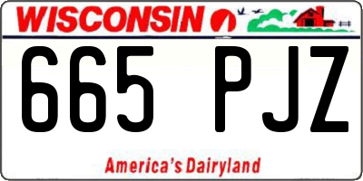 WI license plate 665PJZ