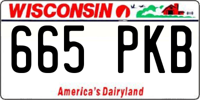 WI license plate 665PKB