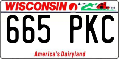 WI license plate 665PKC