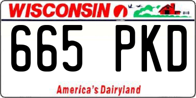 WI license plate 665PKD