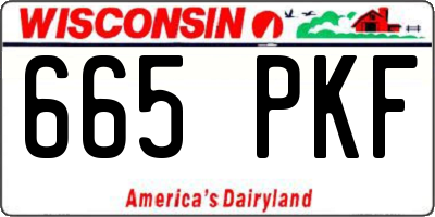 WI license plate 665PKF