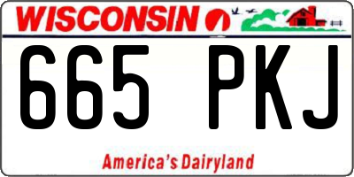 WI license plate 665PKJ