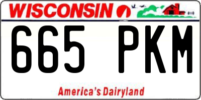 WI license plate 665PKM
