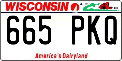 WI license plate 665PKQ
