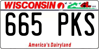 WI license plate 665PKS