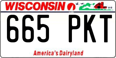 WI license plate 665PKT