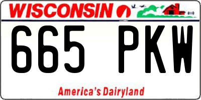 WI license plate 665PKW