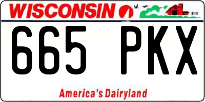 WI license plate 665PKX