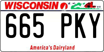 WI license plate 665PKY