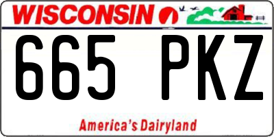 WI license plate 665PKZ