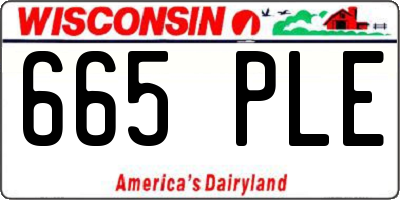 WI license plate 665PLE