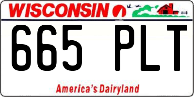 WI license plate 665PLT