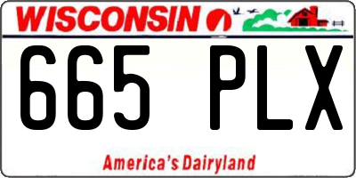 WI license plate 665PLX