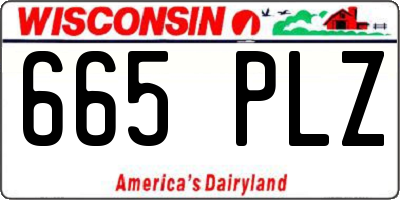 WI license plate 665PLZ