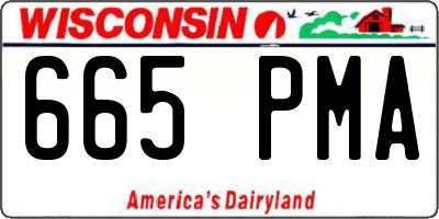 WI license plate 665PMA