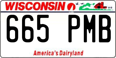 WI license plate 665PMB