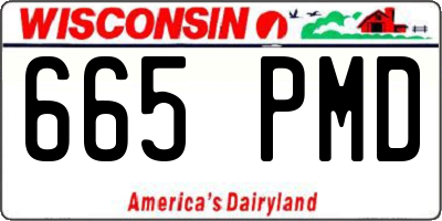 WI license plate 665PMD