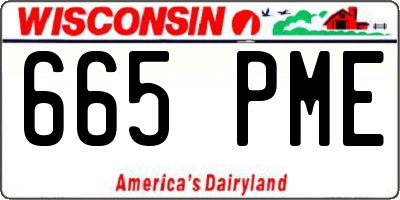 WI license plate 665PME