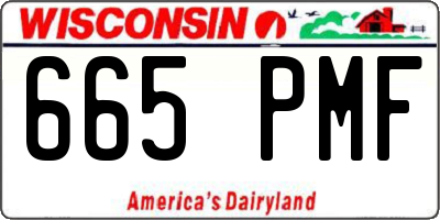 WI license plate 665PMF
