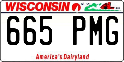 WI license plate 665PMG