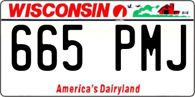 WI license plate 665PMJ
