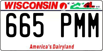 WI license plate 665PMM