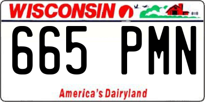 WI license plate 665PMN