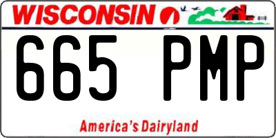 WI license plate 665PMP