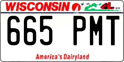 WI license plate 665PMT