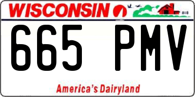 WI license plate 665PMV