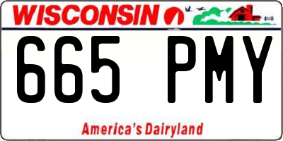WI license plate 665PMY