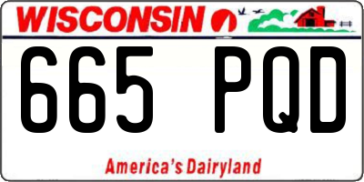 WI license plate 665PQD