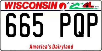 WI license plate 665PQP